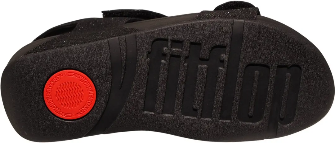 FitFlop Lulu Adjustable Shimmerlux Sandalen - Zwart - afbeelding 6 van 6