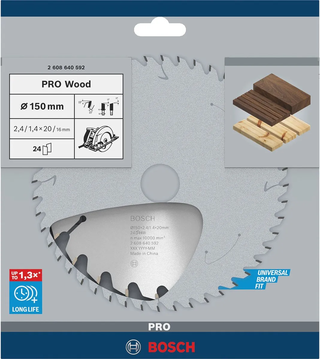 Bosch Professional Cirkelzaagblad Optiline 150mm Hout - 24 Tanden