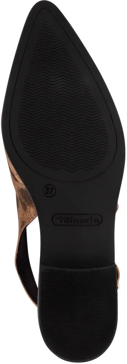 Tamaris Slingbacks 131225 - Bruin Panterprint - Leer - Maat 38