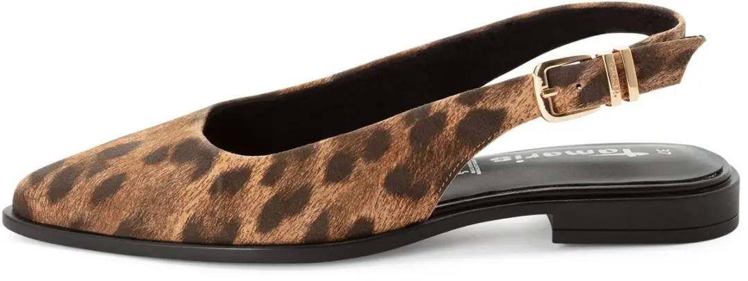 Tamaris Slingbacks 131225 - Bruin Panterprint - Leer - Maat 38
