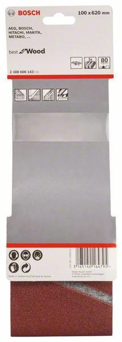 Bosch Professional 3 Banden 100x620mm Best Wood+Paint - 3 Stuks
