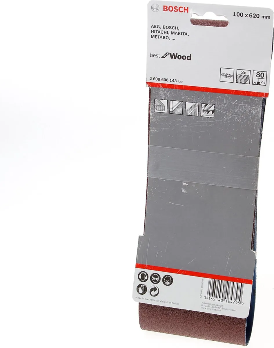Bosch Professional 3 Banden 100x620mm Best Wood+Paint