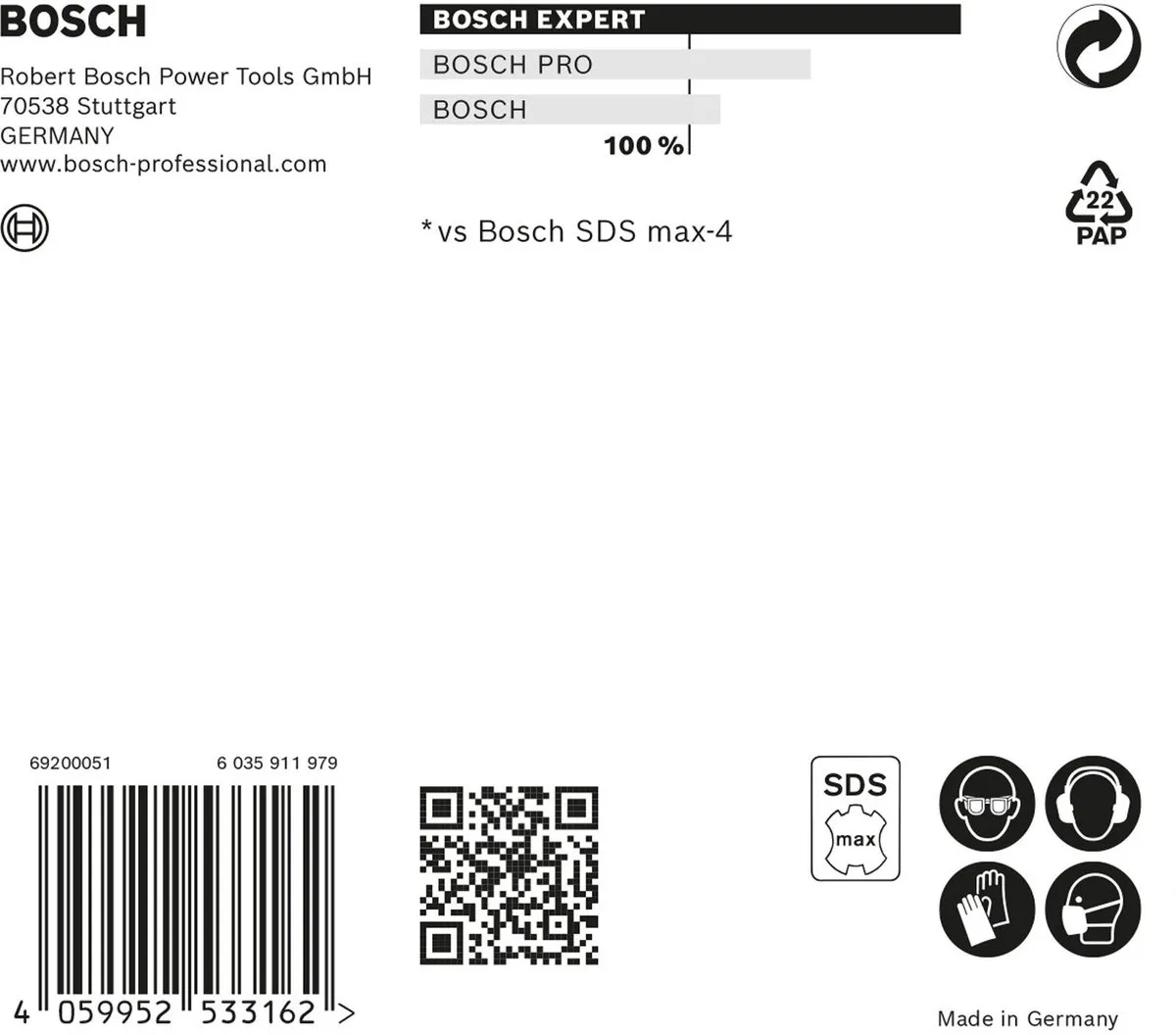 Bosch Professional EXPERT SDS max-8X Hamerboor 25mm - 2608900242