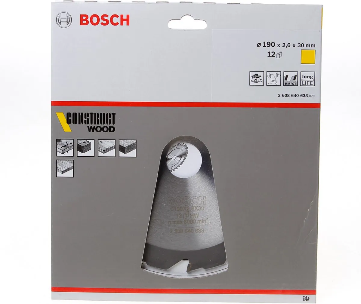 Bosch Professional Cirkelzaagblad Construct Wood 190mm - 12 Tanden