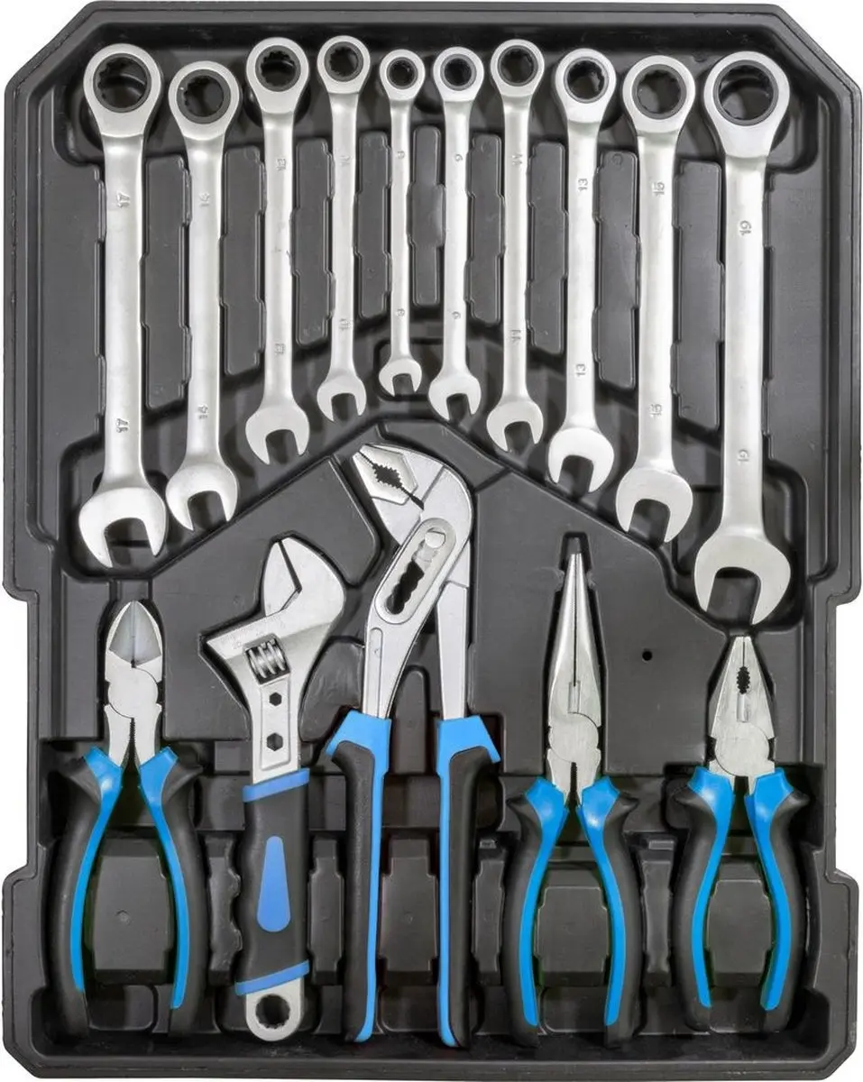 Güde Complete Gereedschapskoffer 500-delig - Blauw/Zilver/Zwart