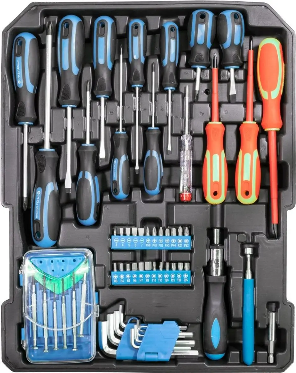 Güde Complete Gereedschapskoffer 500-delig - Blauw/Zilver/Zwart