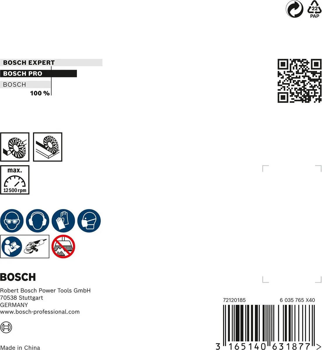 Bosch Professional M14 Schijfborstel 115mm - Gegalvaniseerd - 0.3mm