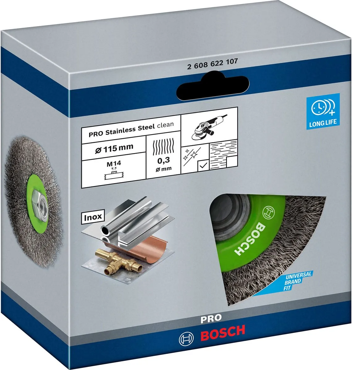 Bosch Professional M14 Schijfborstel 115mm - Gegalvaniseerd - 0.3mm