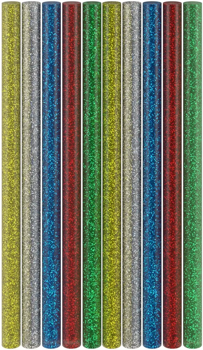 Goobay Tools Heetlijmsticks 11 mm, 5 glitterkleuren, 10 stuks