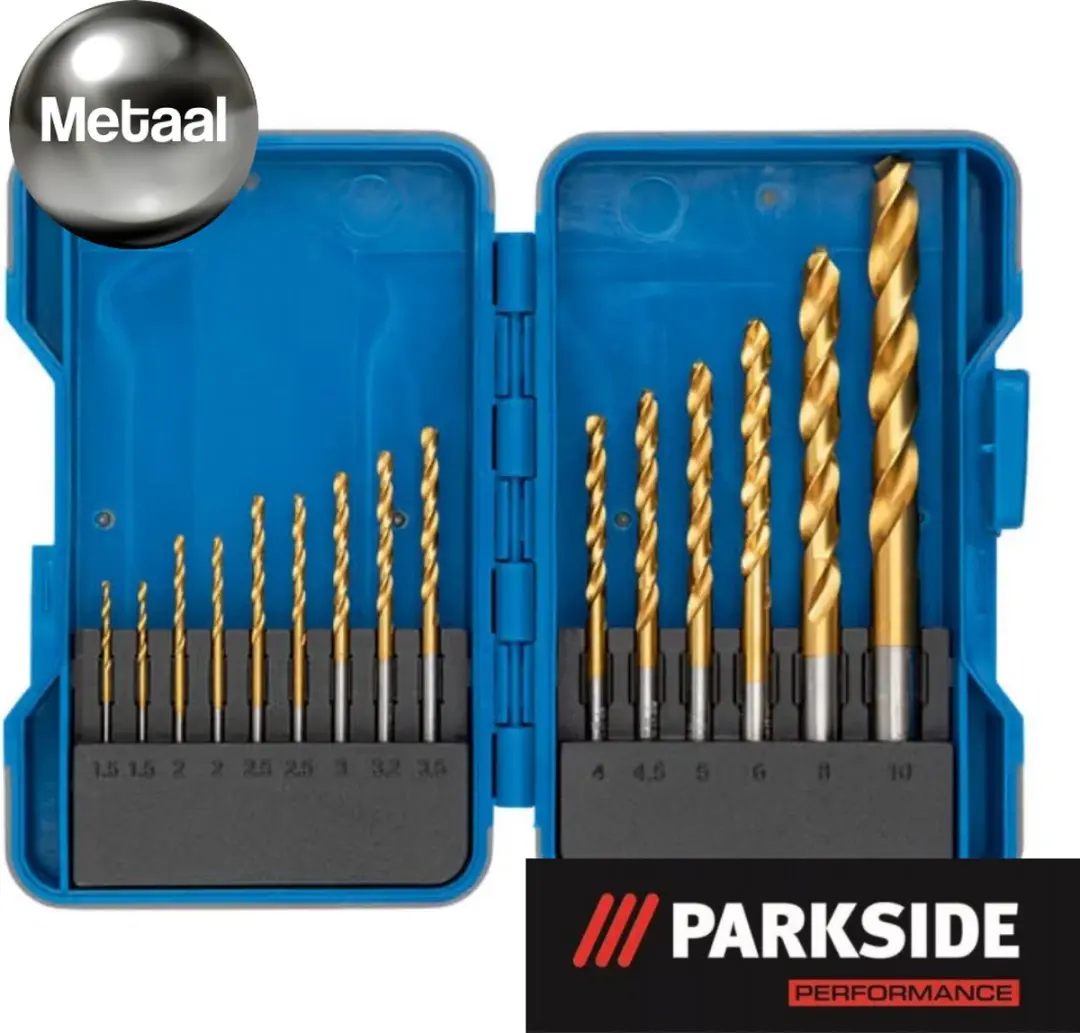 Parkside Performance HSS-Staalborenset Titaan Gecoat Voor Extreem Hoge Standtijd