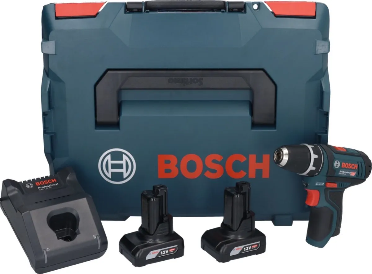 Bosch Professional GSR 12V-15 Accuboormachine - 30Nm - 2x 6,0Ah Accu - 21 Koppelstanden