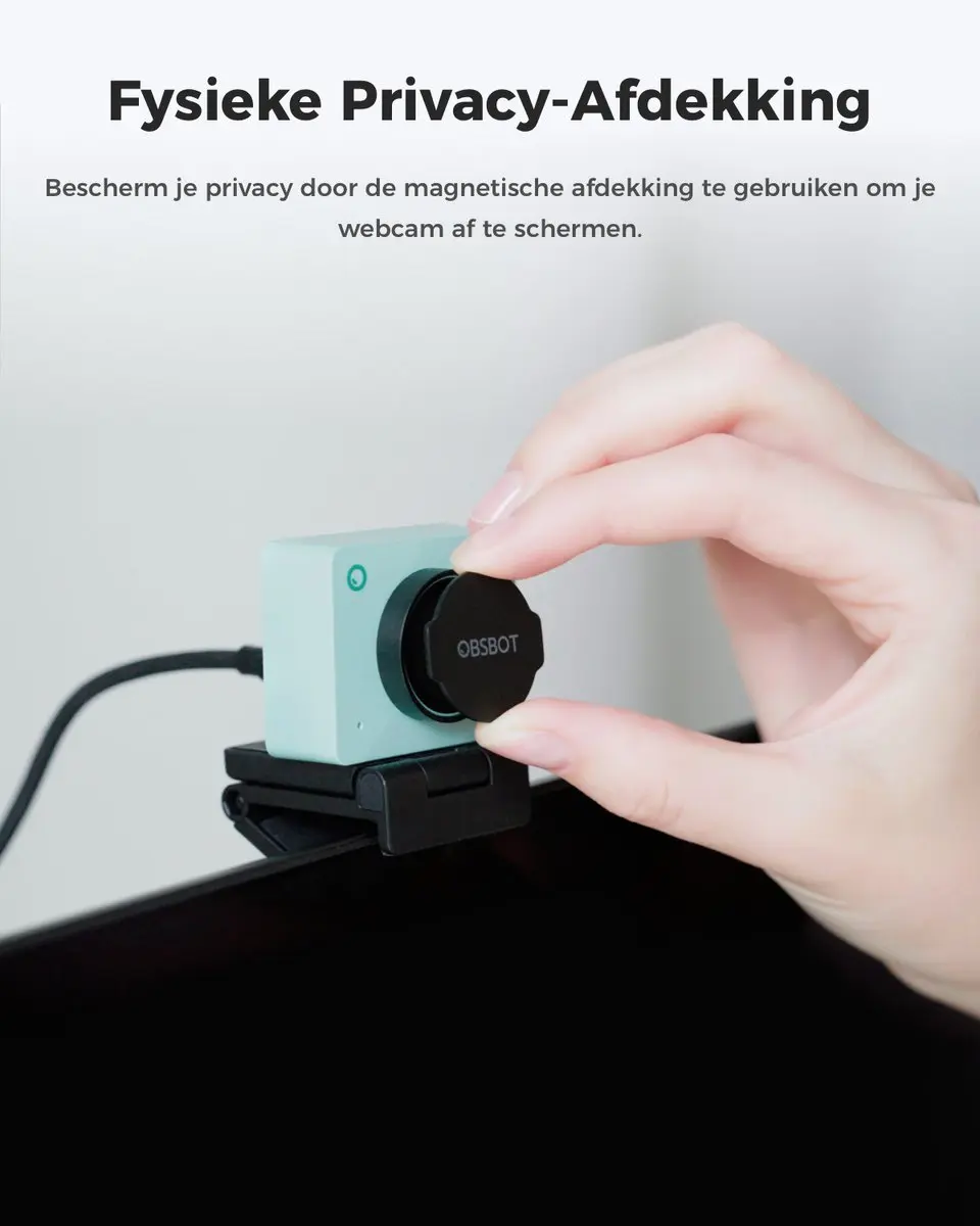 OBSBOT Meet 2 P.B.1.00025 Webcam - 4K - Aurora Green - afbeelding 3 van 6