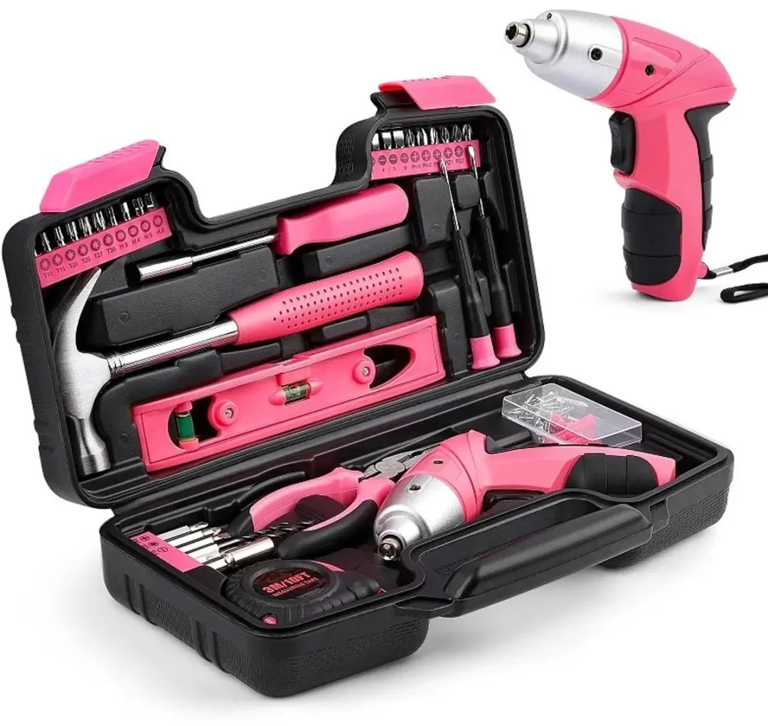 G&G roze gereedschapset in koffer