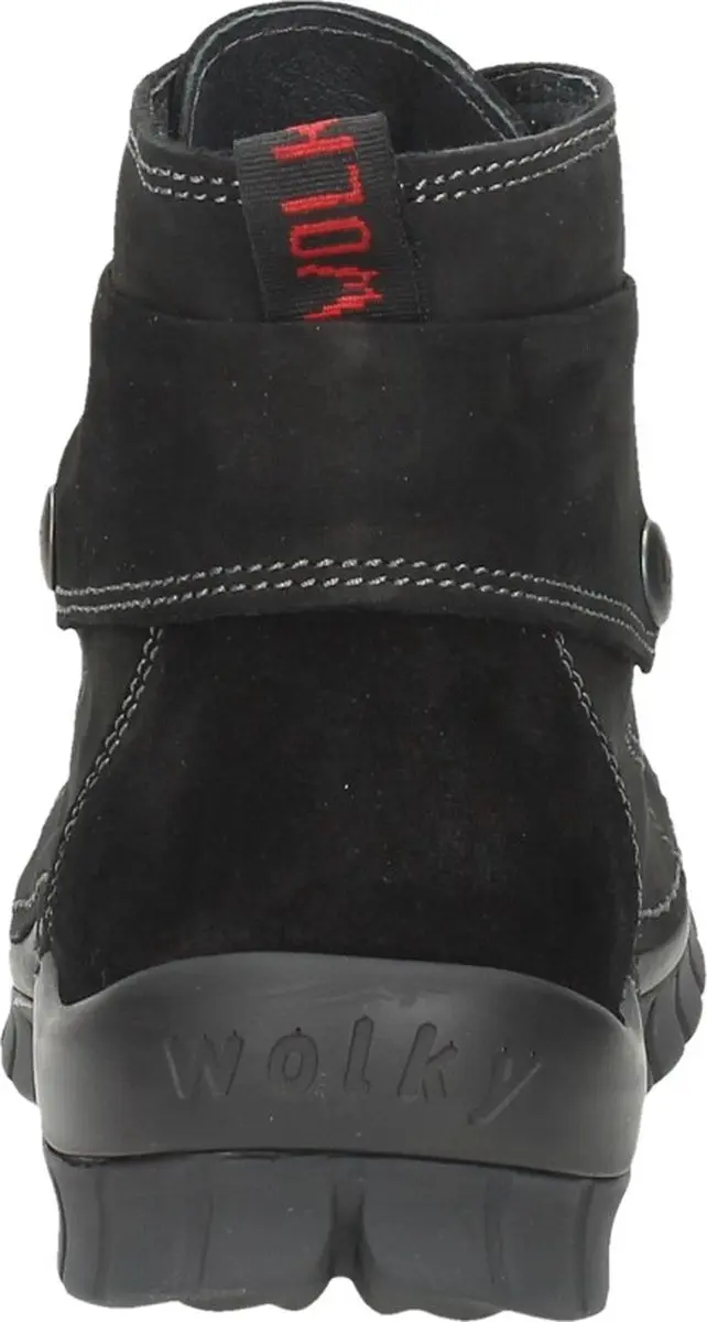 Wolky Dames Hoge Veterschoenen 04725 Jump - Zwart