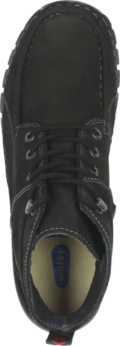 Wolky Dames Hoge Veterschoenen 04725 Jump - Zwart