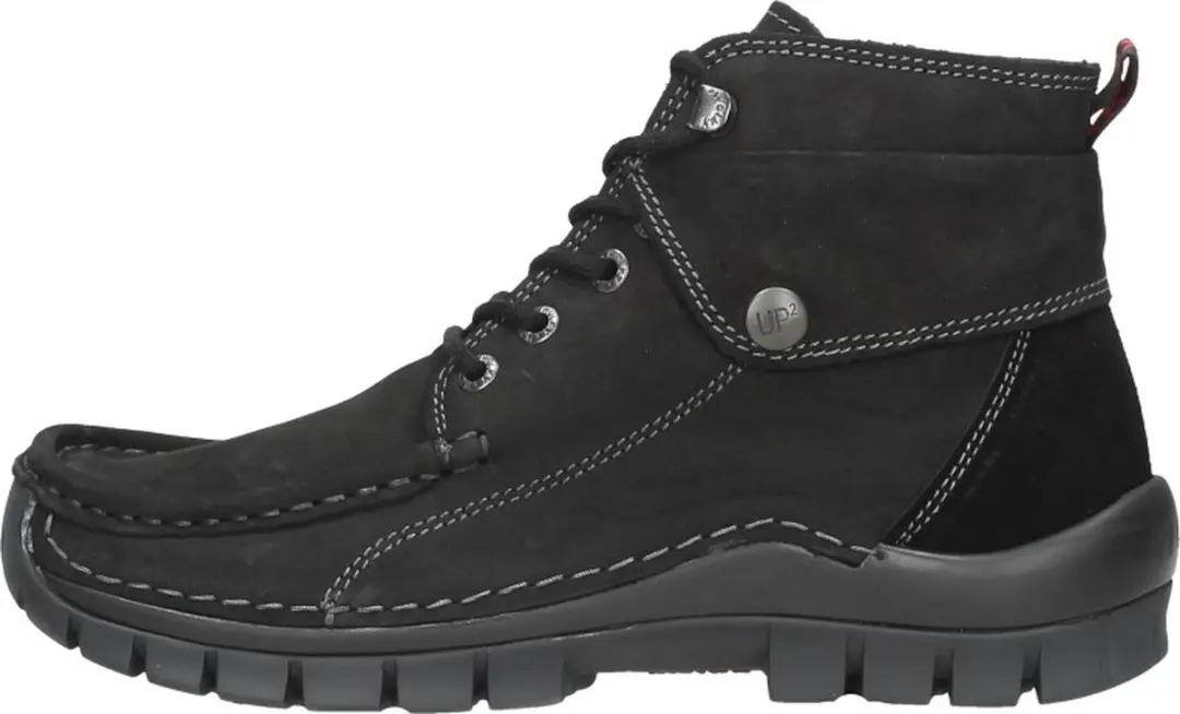 Wolky Dames Hoge Veterschoenen 04725 Jump - Zwart