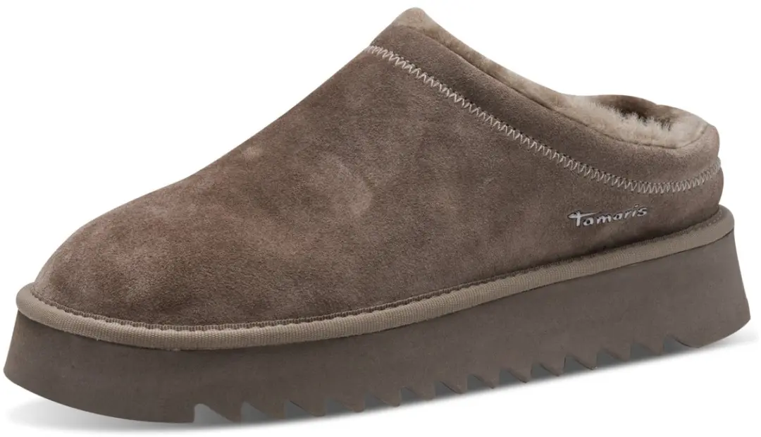 Tamaris leren muiltje 1-27300-45-341 damesmuiltje warm gevoerd Beige
