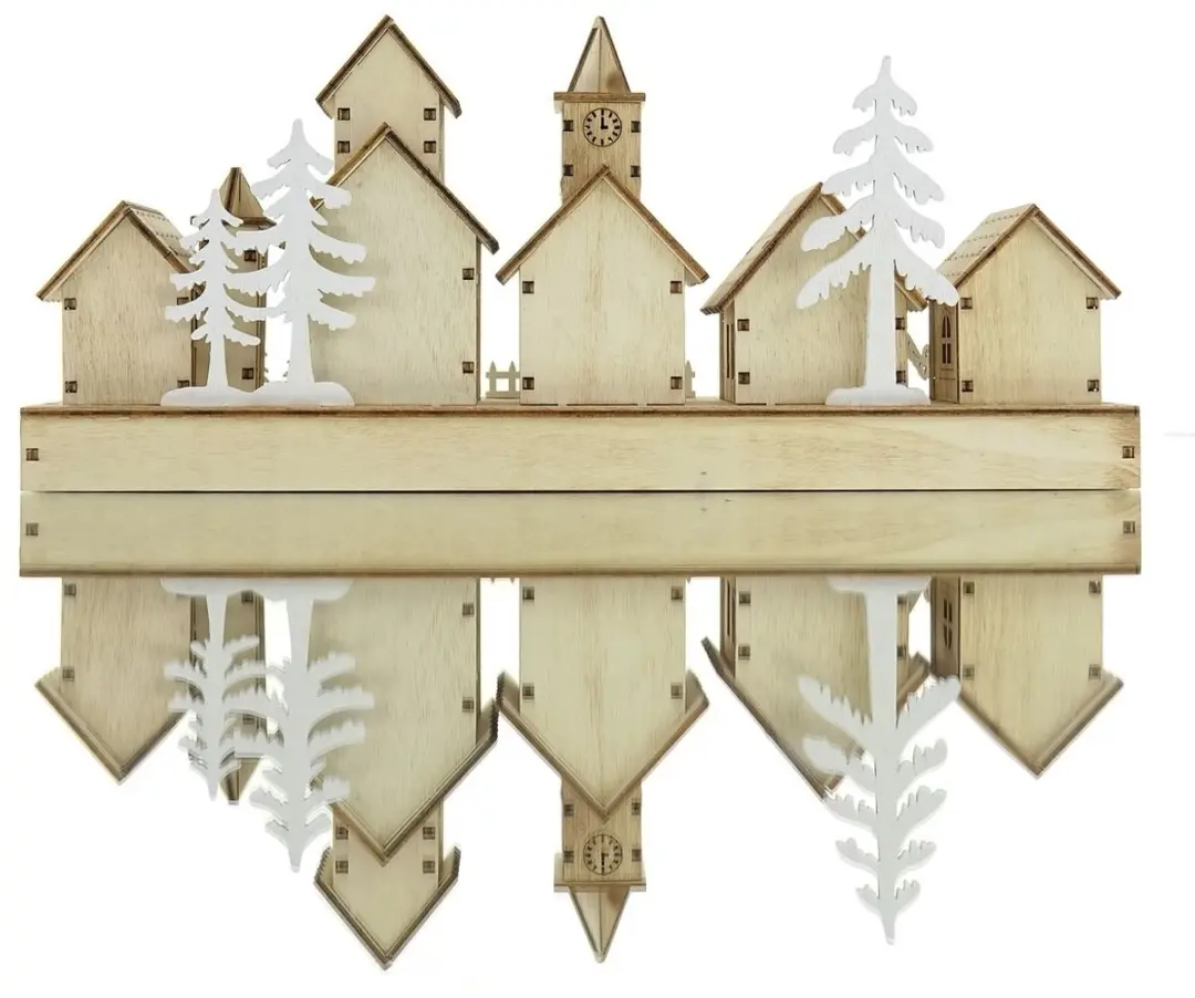 Lumineo Kerst Dorpsgezicht met Hertjes - 5 LED Warm Wit