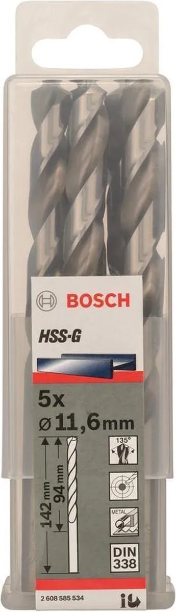 Bosch Professional ST. LINE 11.6mm HSS-G Metaalboren