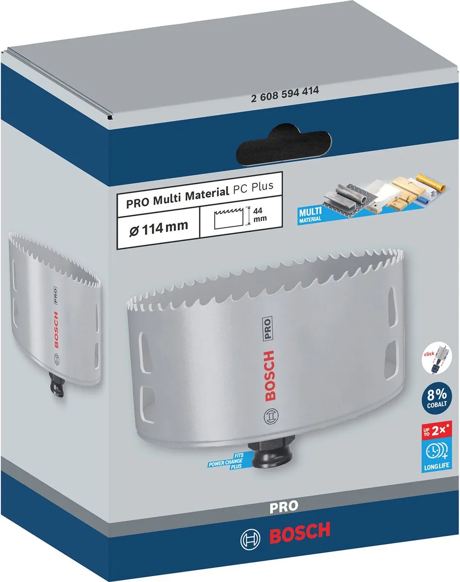Bosch Professional Multi Materiaal PC Plus Gatenzaag 114mm 2608594414