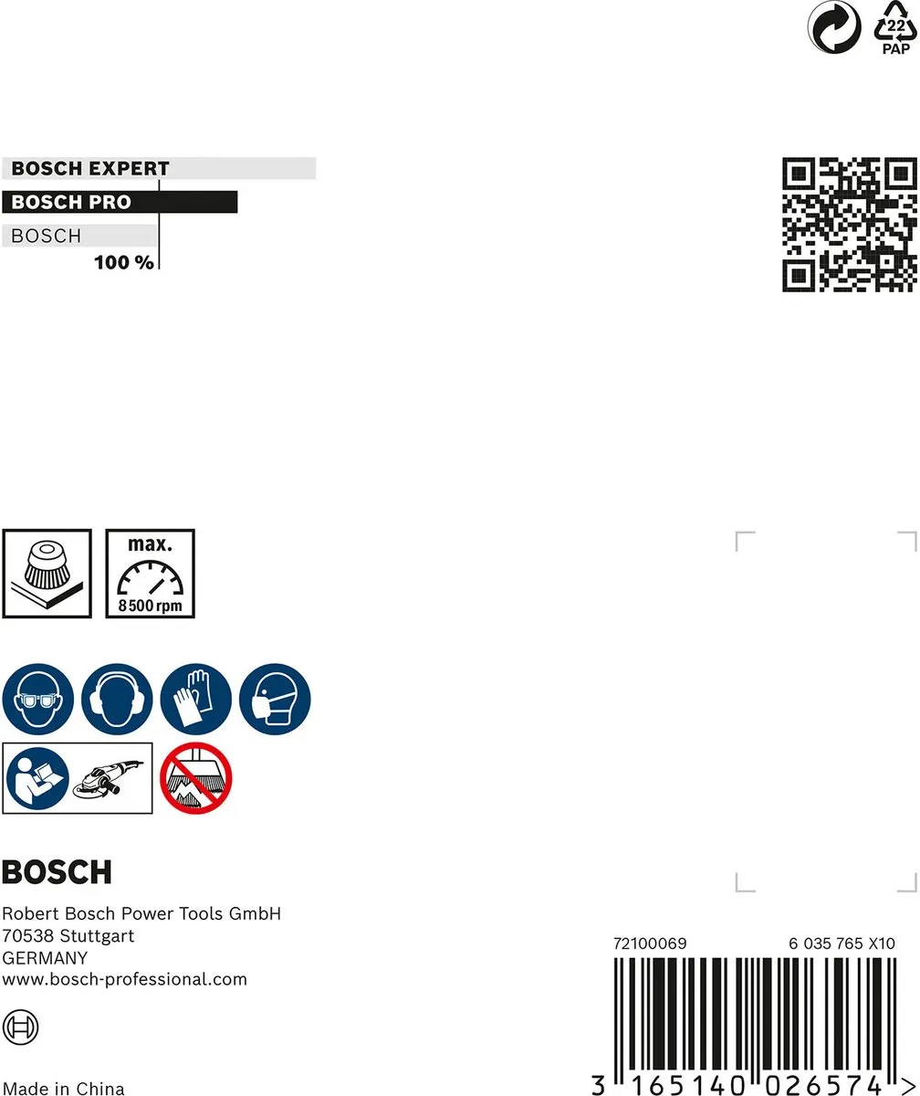 Bosch Professional M14 KOMSTLBORSTEL 100 Vlechtstaal