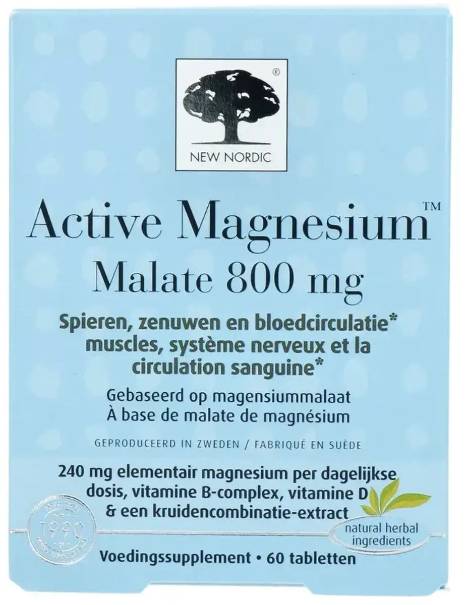 New Nordic Active Magnesium Malate Tabletten 60 Stuks
