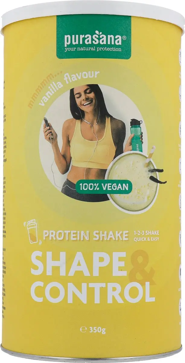 Purasana Shape & Control Proteïne Shake Vanilla Vegan 350g