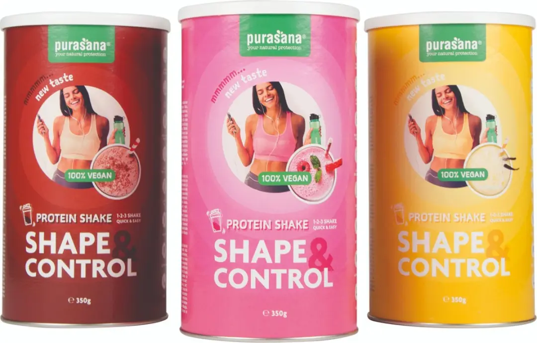Purasana Shape & Control Proteïne Shake Vanilla Vegan 350g