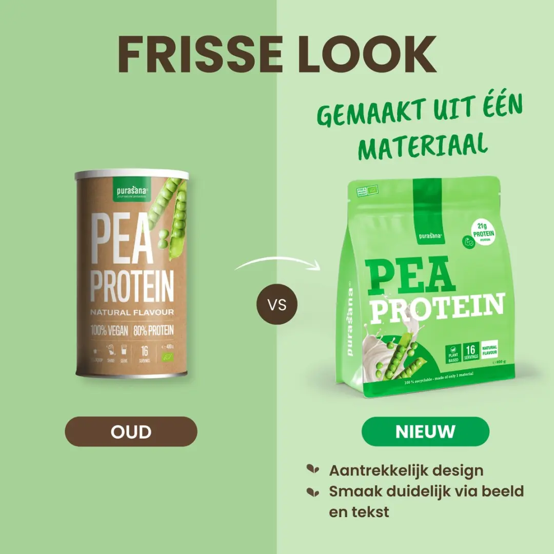 Purasana Pea Protein Powder 400g - afbeelding 4 van 6