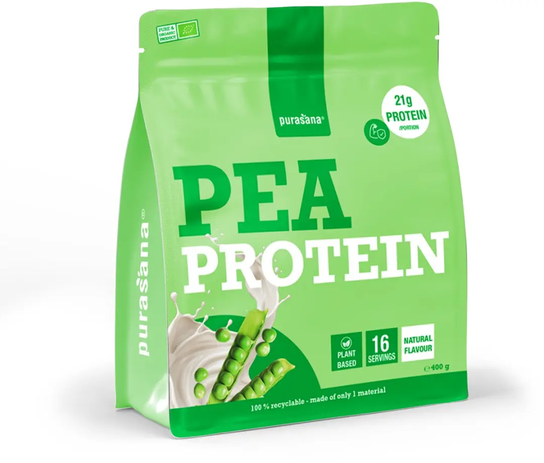 Purasana Pea Protein Powder 400g - afbeelding 6 van 6