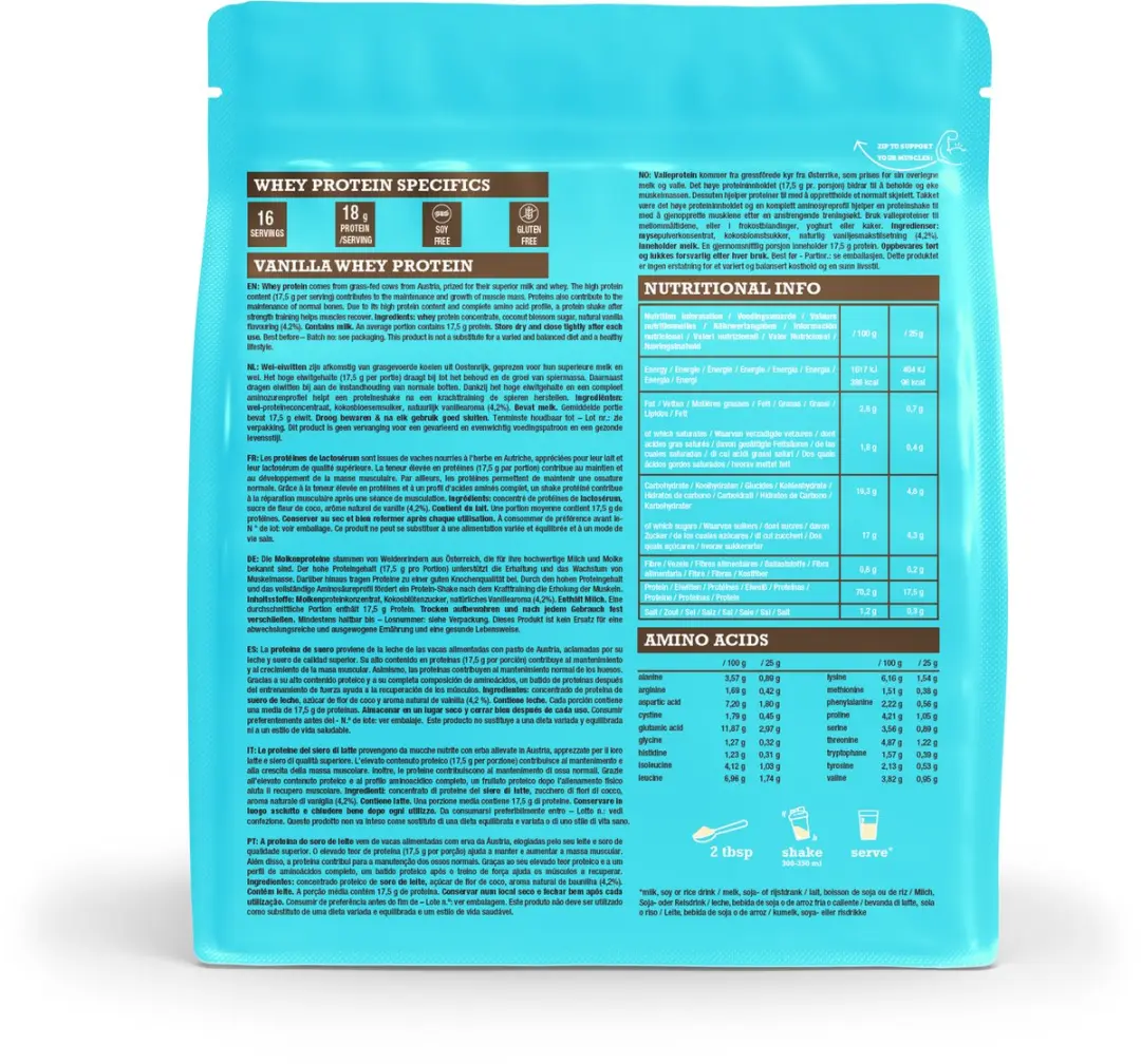 Purasana Whey Protein Poeder - 400g - Vanille