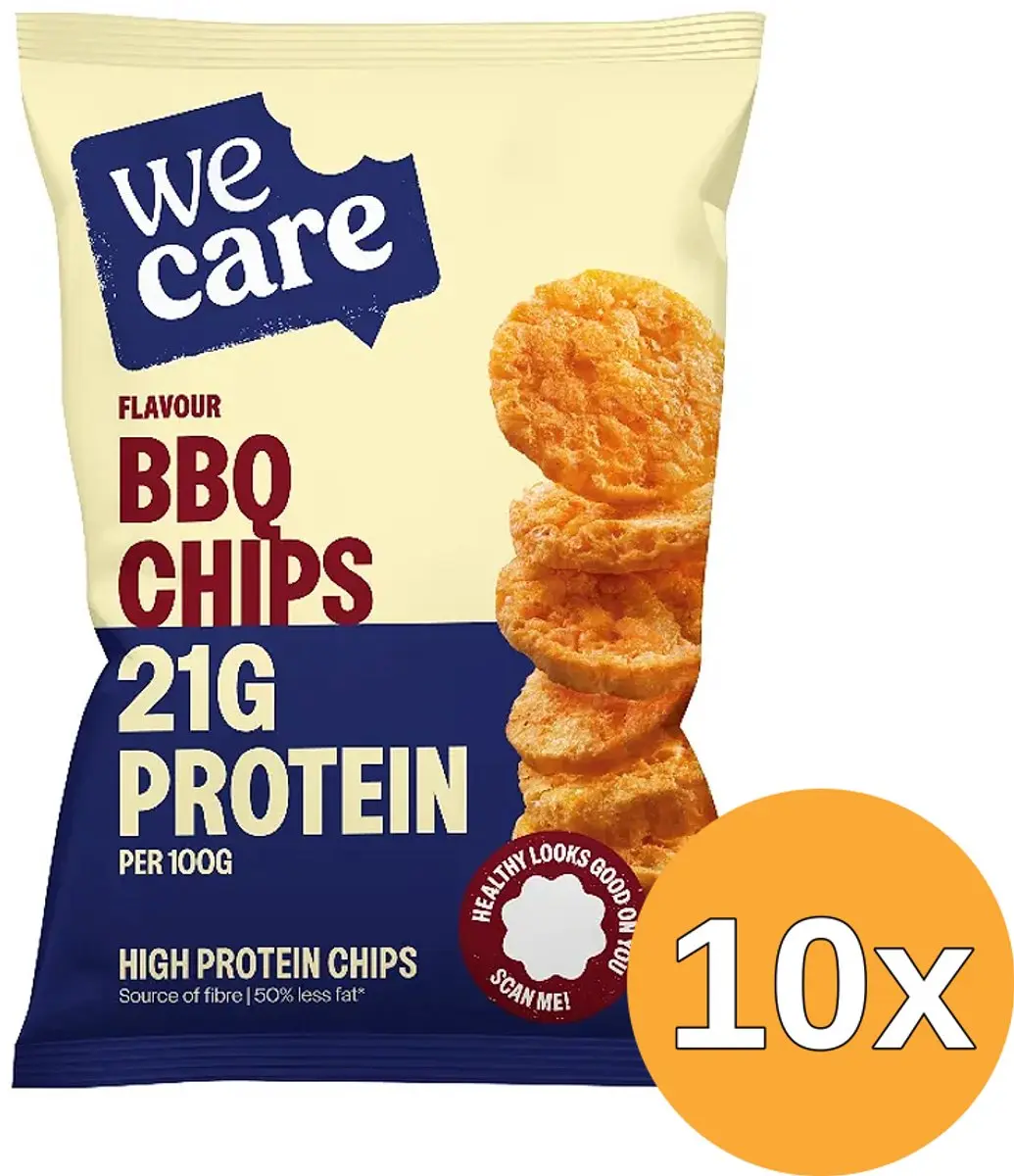 weCare High Protein Chips BBQ - 10x60g