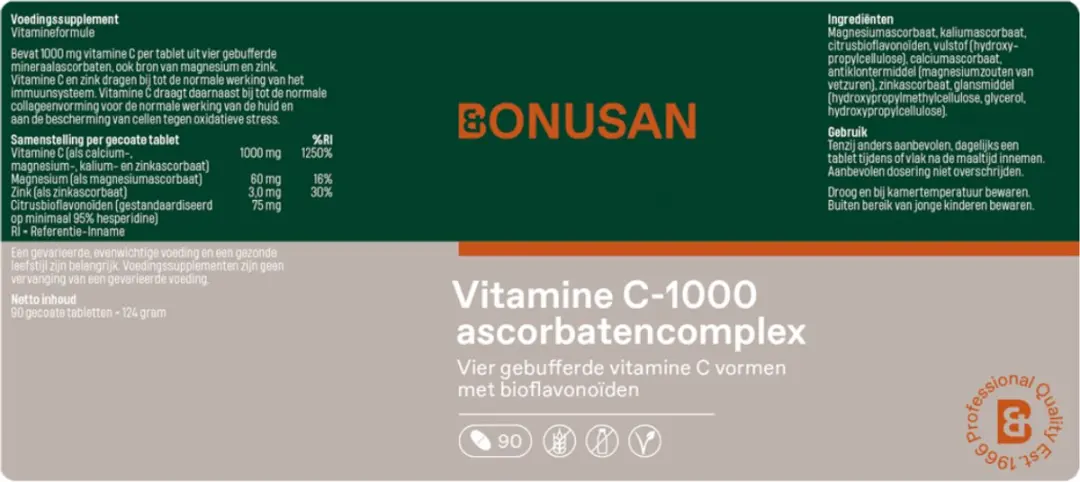 Bonusan Vitamine C-1000 180 Tabletten - 1000mg