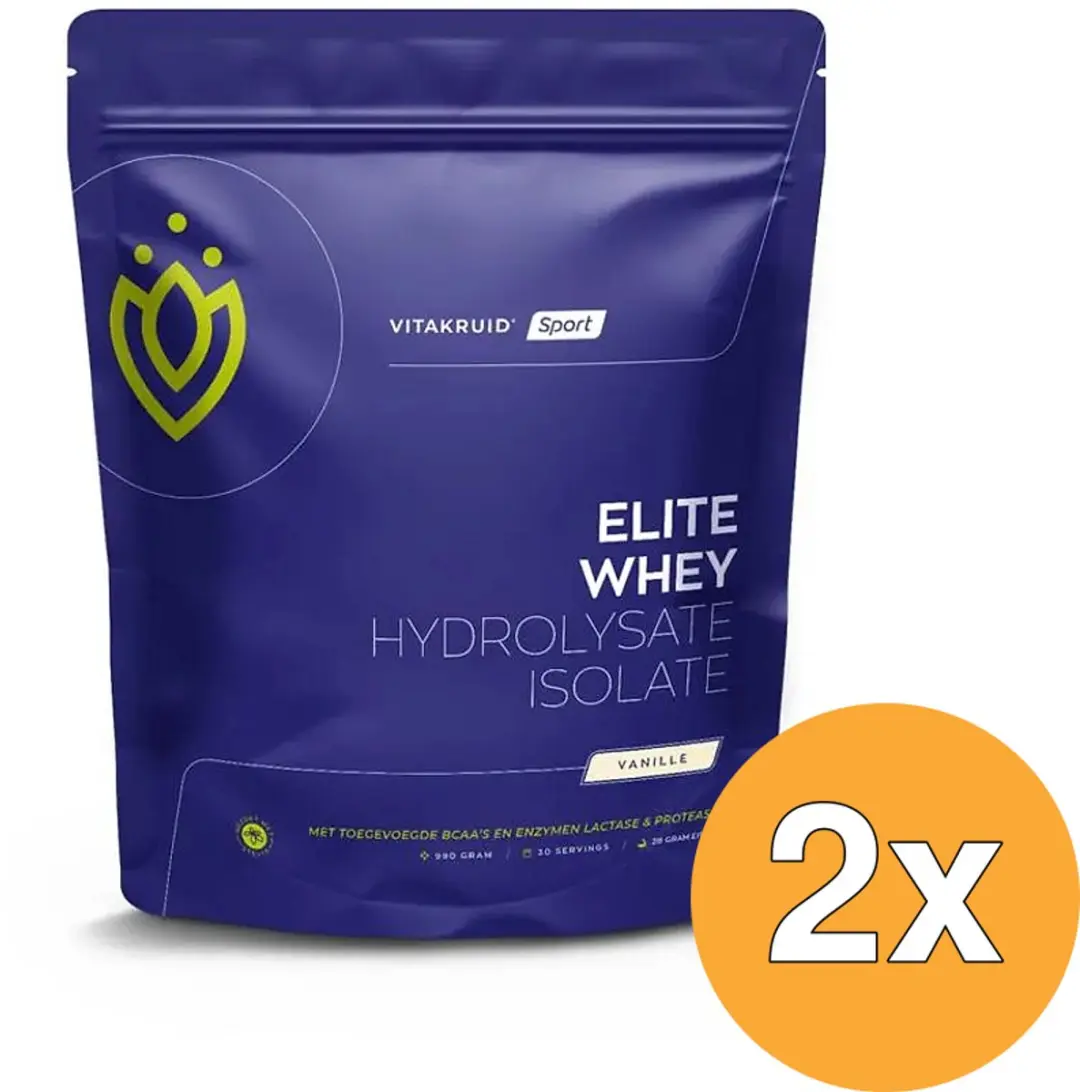 2x Vitakruid Elite Whey Protein 50% Hydrolysate 50% Isolate
