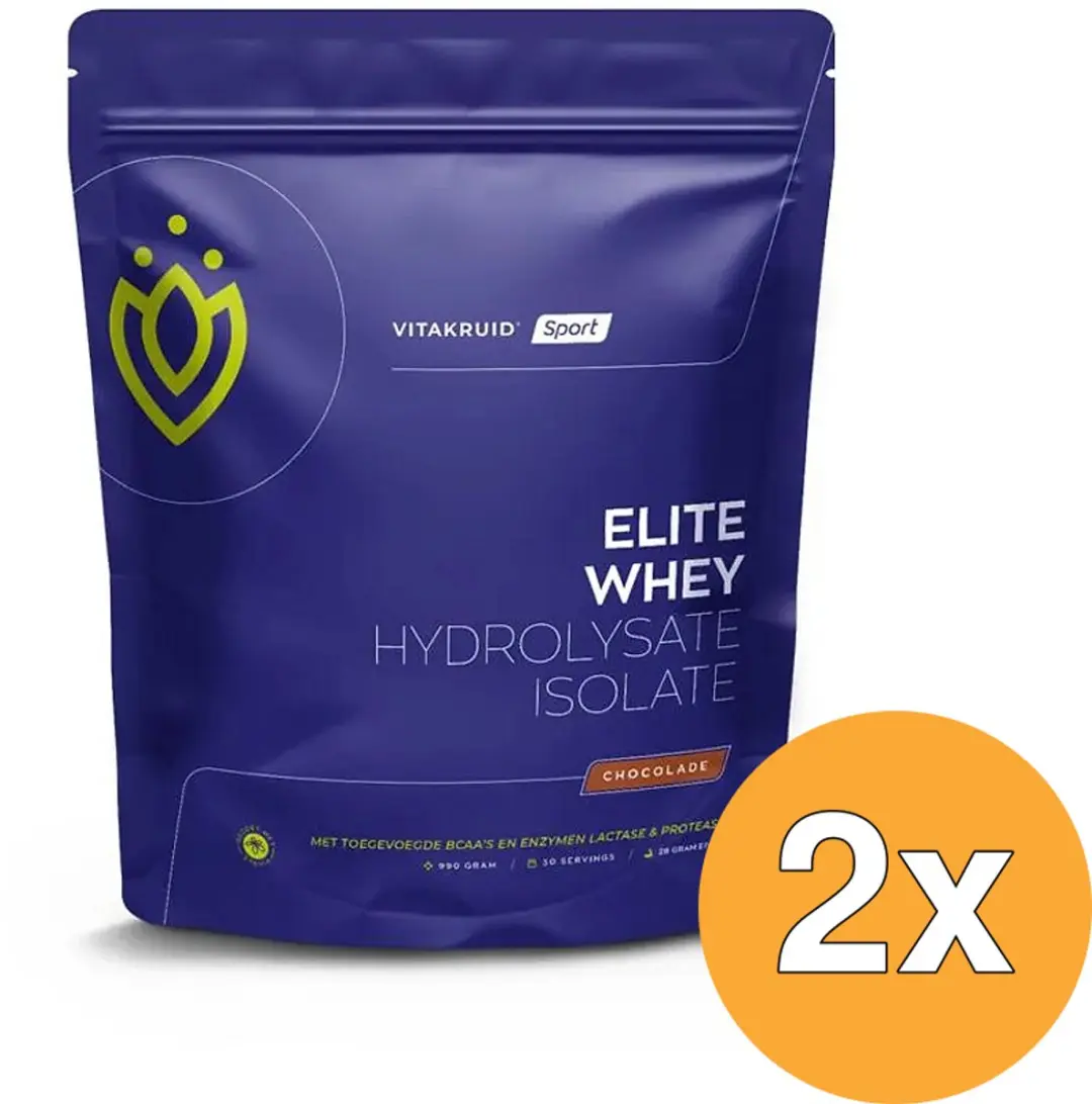 2x Vitakruid Elite Whey Protein 50% Hydrolysate 50% Isolate