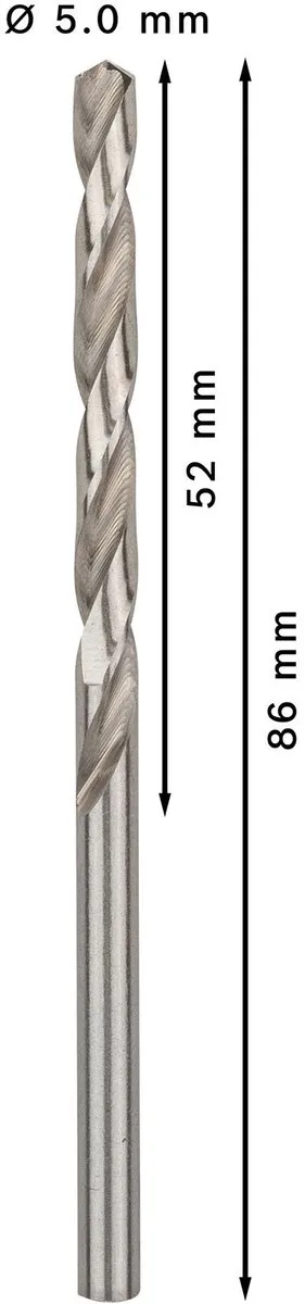 Bosch Professional ST. LINE 5.0mm HSS-G Boor - 10 Stuks
