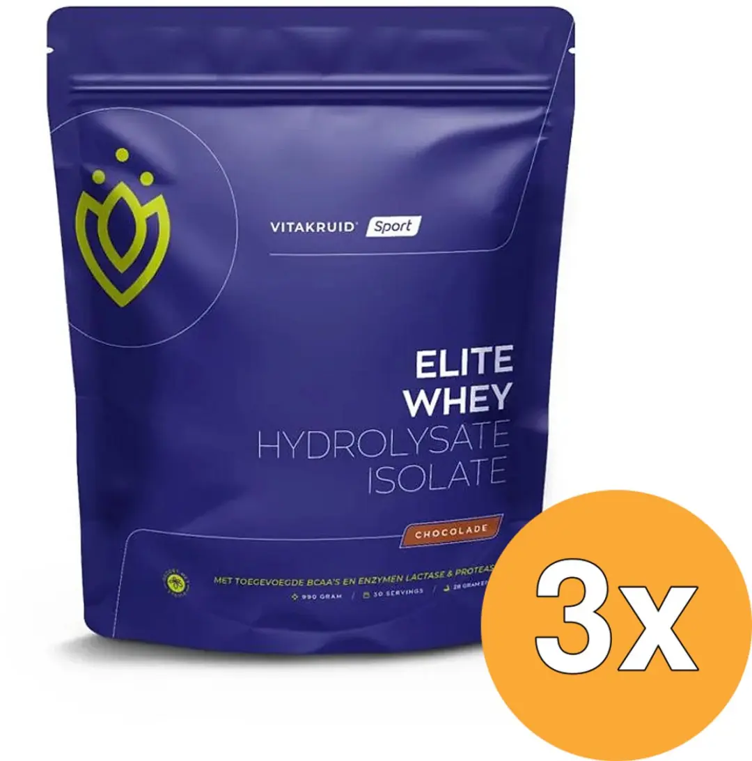3x Vitakruid Elite Whey Protein 50% Hydrolysate 50% Isolate