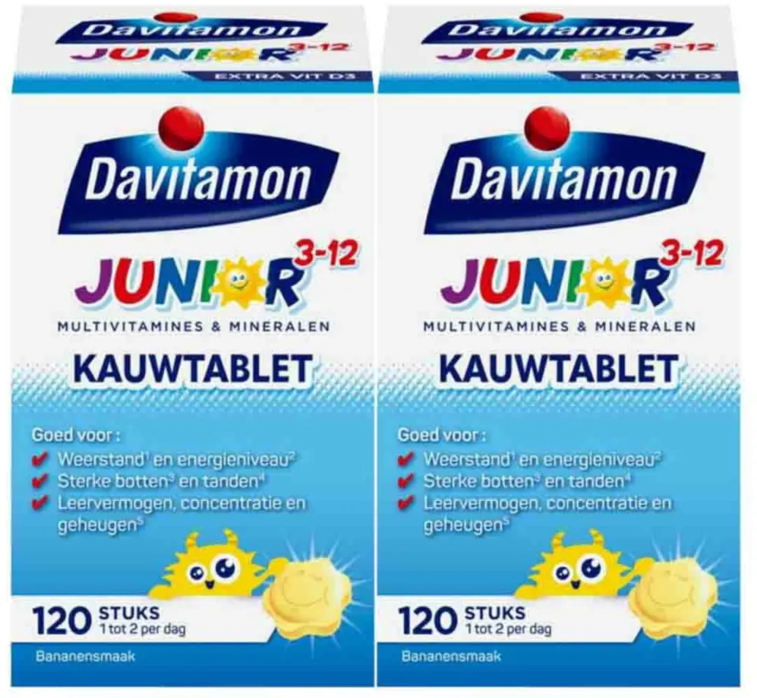 Davitamon Junior 3+ Kauwvitamines Banaan