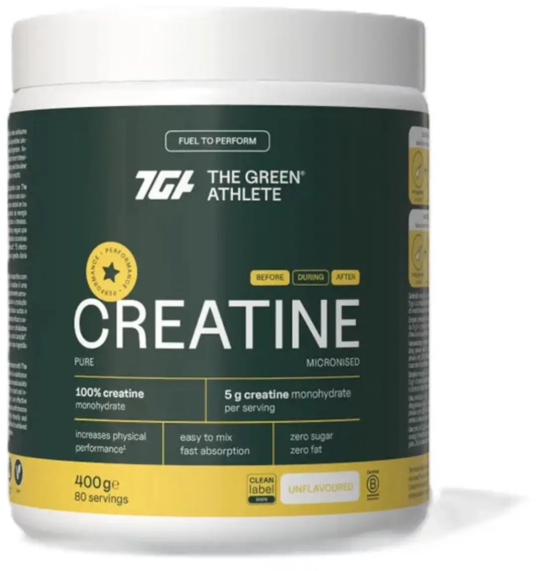 The Green Athlete Creatine - 800g (2x400g) - afbeelding 3 van 3