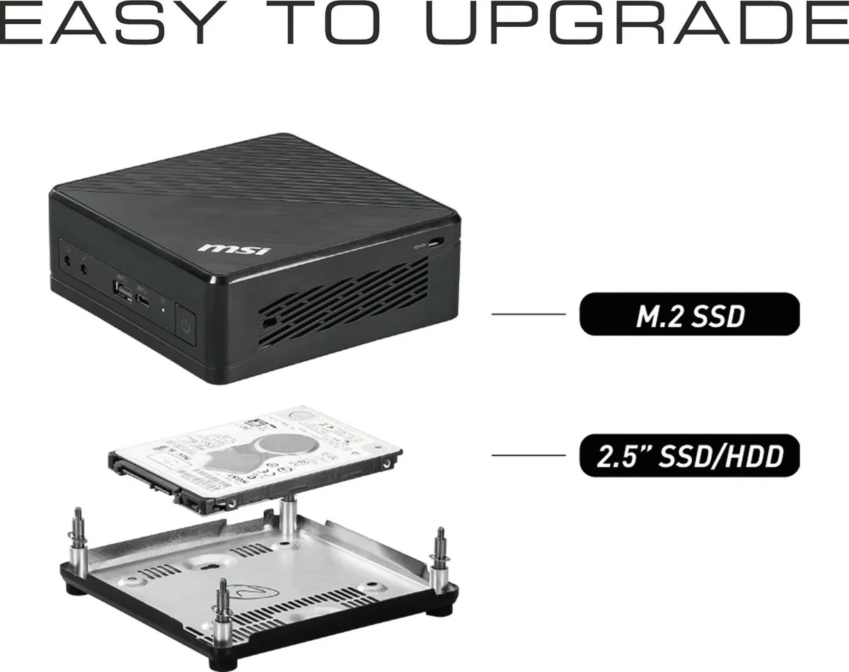MSI Cubi 5 10M-008BEU Barebone PC - 32GB RAM - i5-10210U