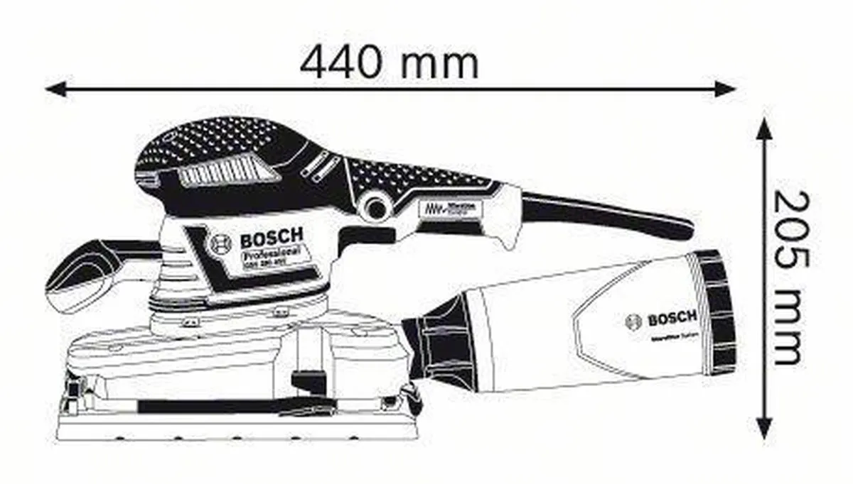 Bosch Professional GSS 280 AVE Vlakschuurmachine 350W