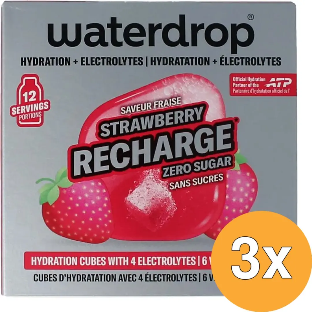 3x Waterdrop Microlyte Strawberry (12 stuks)