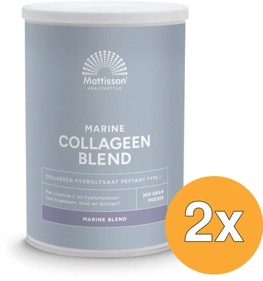 2x Mattisson Marine Collageen Poeder Blend Peptan (300 gr)