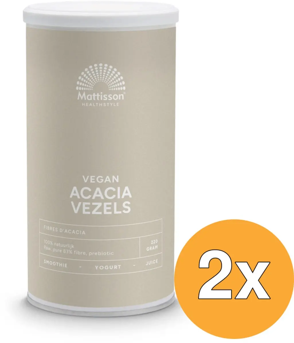 2x Mattisson Vegan Acacia Vezels 83% Vezels (220 gr)