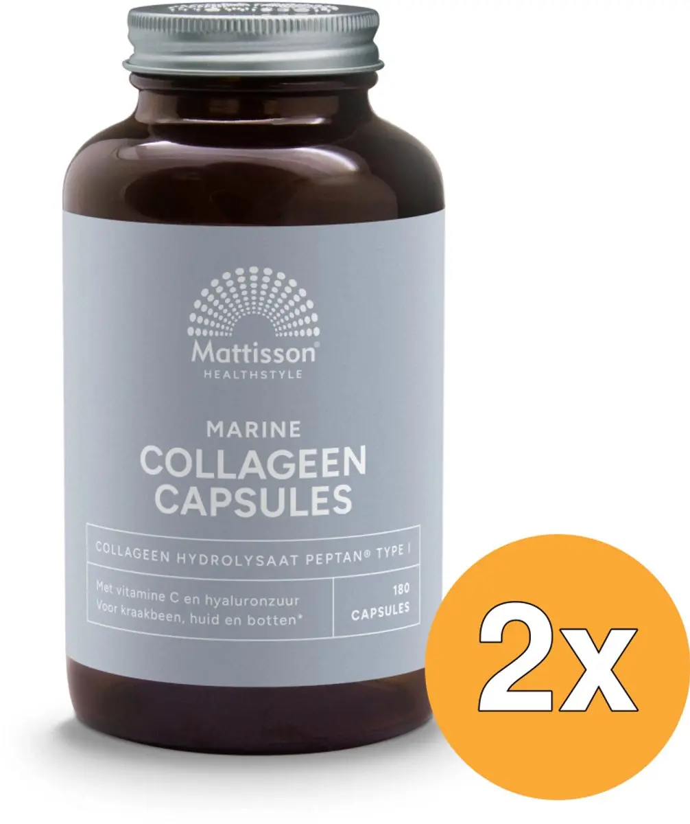 2x Mattisson Marine Collageen Peptan Type I (180 vega capsules)