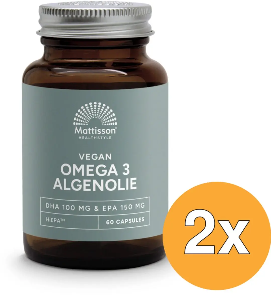 2x Mattisson Vegan Algenolie Epa 150Mg / Dha 100Mg (60 capsules)