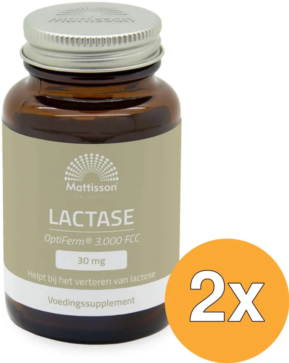 2x Mattisson Lactase Optiferm 3000 Fcc (90 capsules)