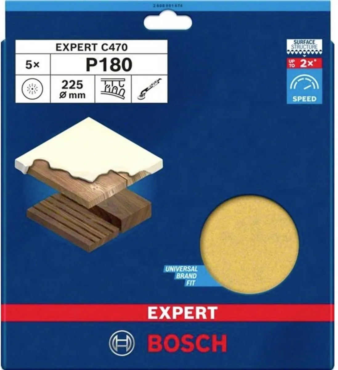 Bosch Professional Schuurpapier 180 Korrel 225mm - 5 Stuks