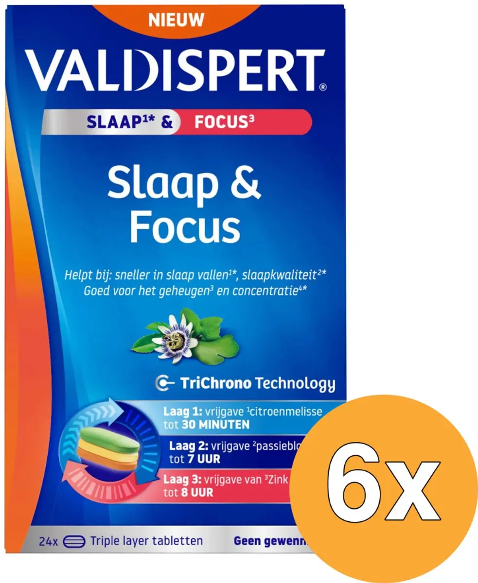 6x Valdispert Slaap & Focus (24 tabletten)