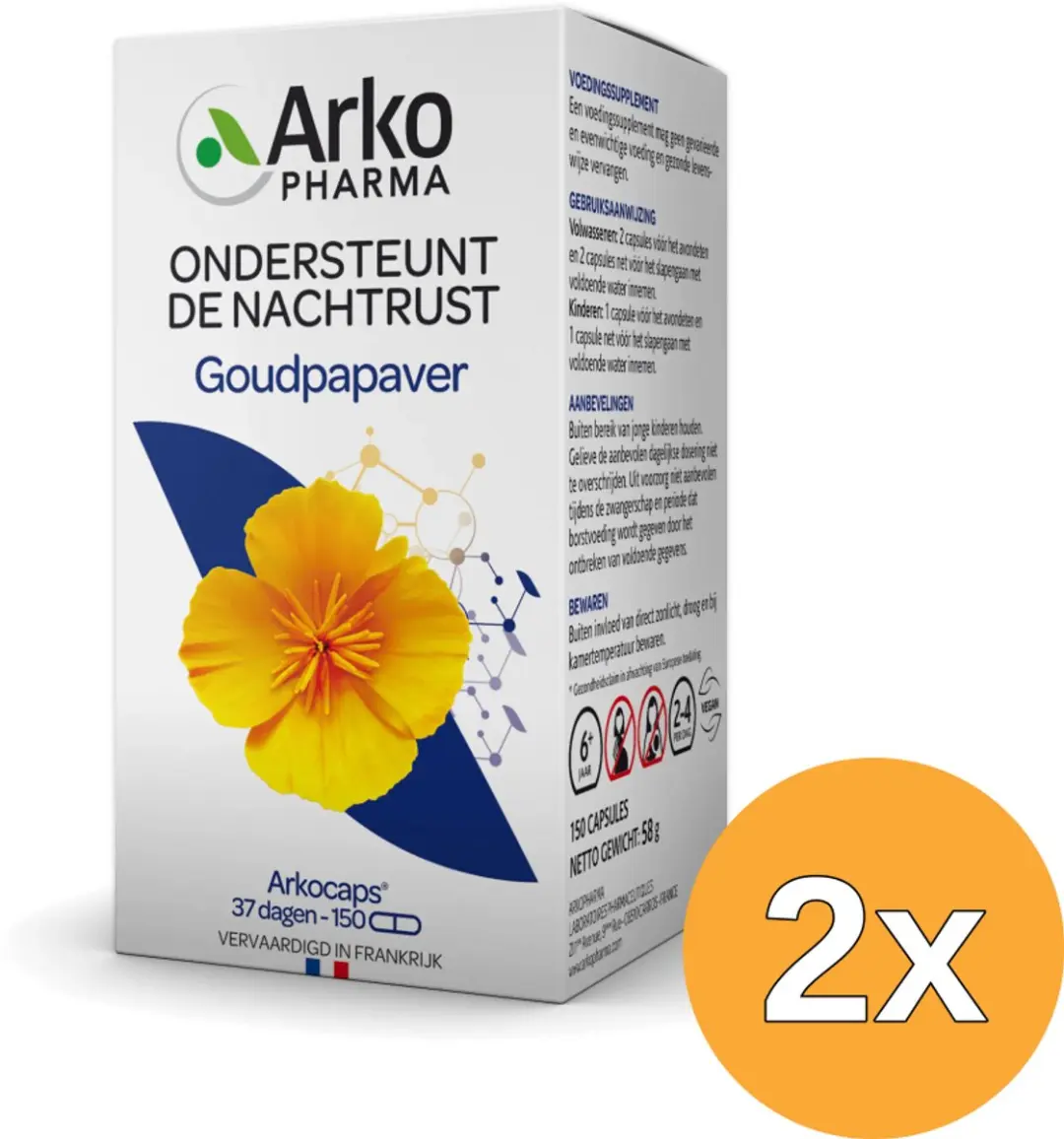 2x Arkocaps Goudpapaver (150 capsules)